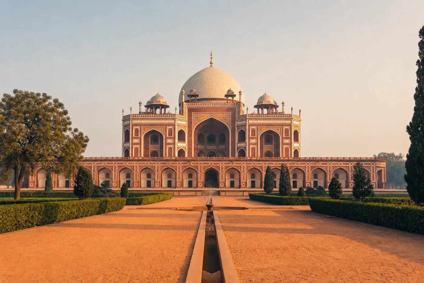 Humayun's Tomb and formal gardens in Delhi