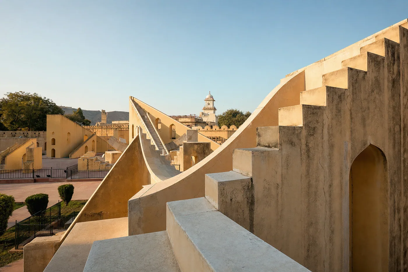 Astronomical instruments at Jantar Mantar in Jaipur